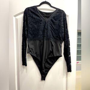 Black lace bodysuit